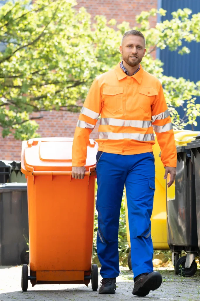 Garbage Removal Man Doing Trash.